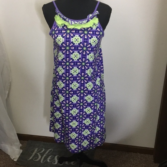 Hanna Andersson women’s/ teen purple pattern dress - Picture 1 of 9